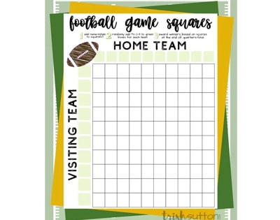 football game squares free