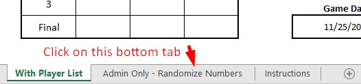Excel: select randomized number tab