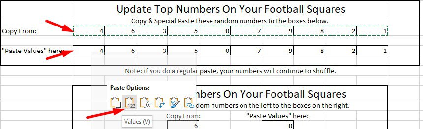 Excel: copy from randomized numbers