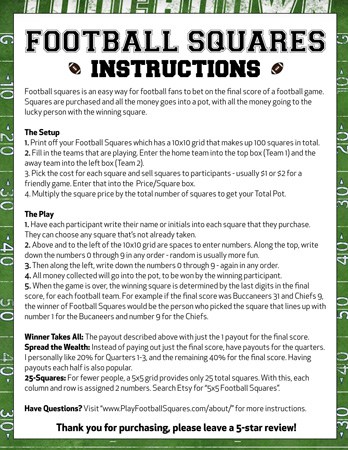 football squares instructions preview