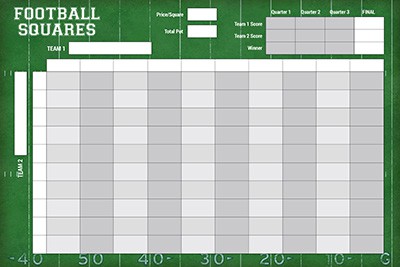 football squares poster 36 x 24