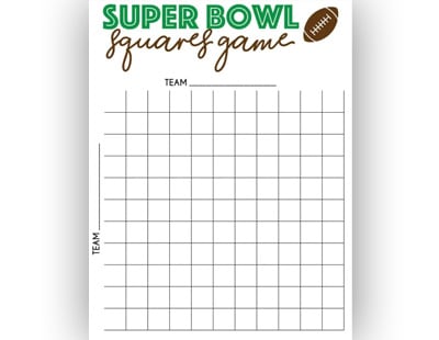 free super bowl squares from playparty