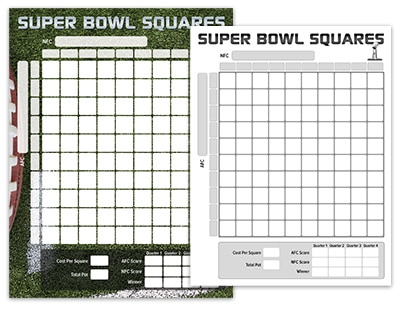 super bowl squares for super bowl 57